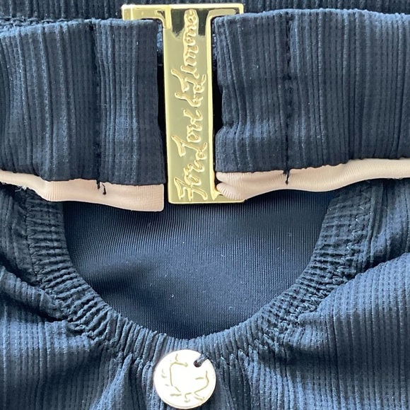 For Love & Lemons La Mer Black High Waist Bikini Bottom L - Picture 3 of 7